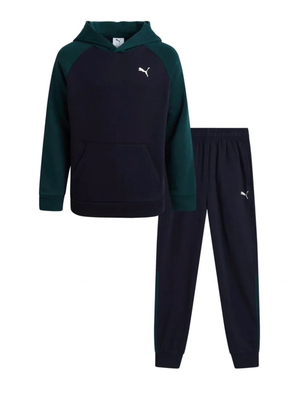 Puma Kids Navy and Green Hoodie & Jogger Set Size.  S/P - Picture 2 of 16